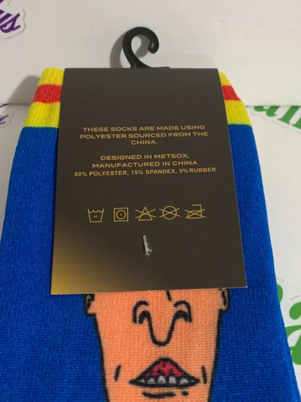 Headgear Classics Socks Bevis And Butthead MTV Crew Blue Mens Size 9 - 13